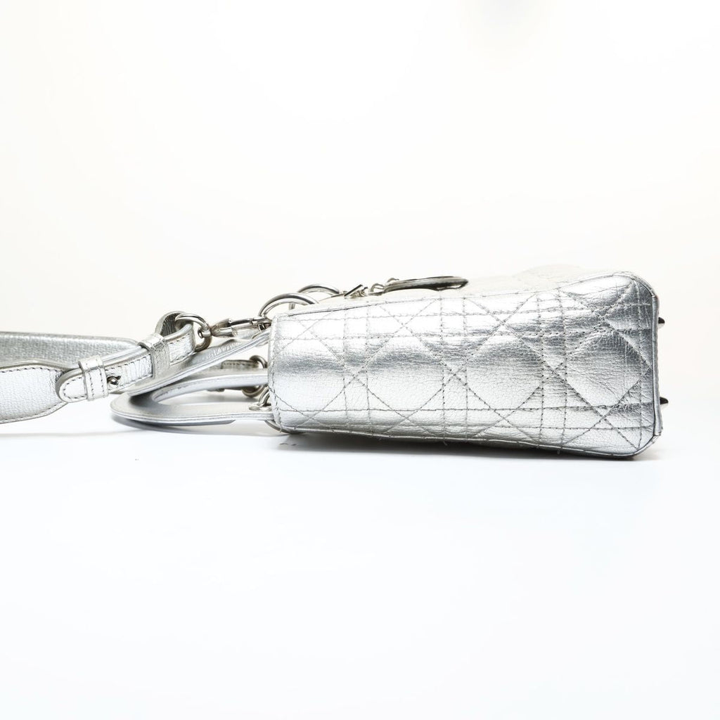 Dior Handbag Lady Cannage Metallic