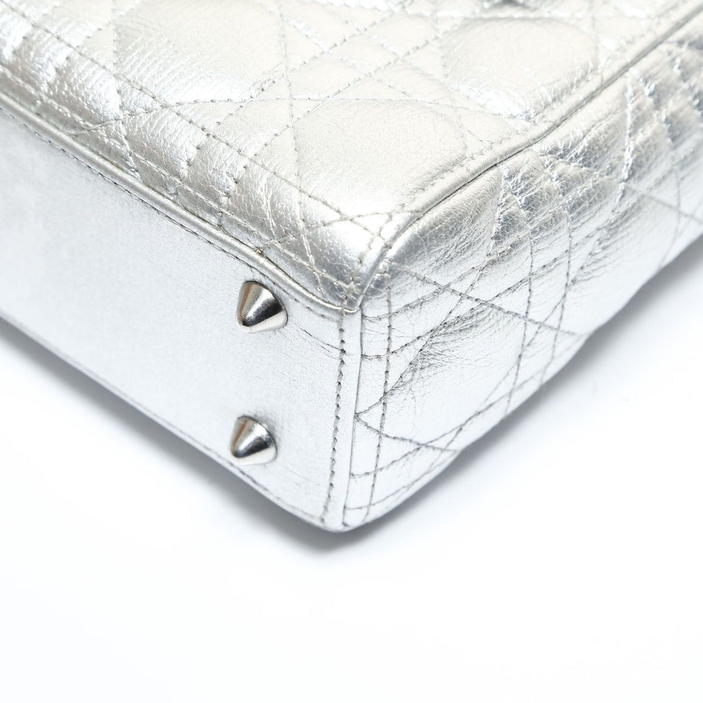 Dior Handbag Lady Cannage Metallic