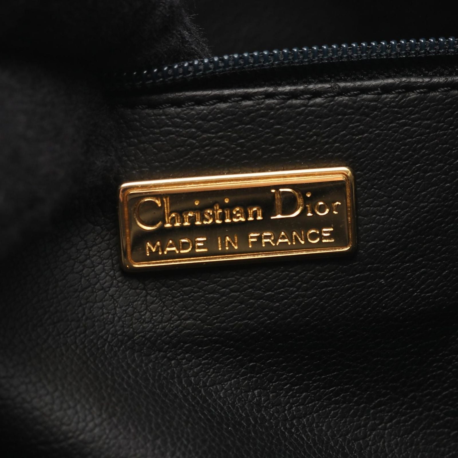 Dior Handbag CD 2-Way Black Leather CD Logo Hand