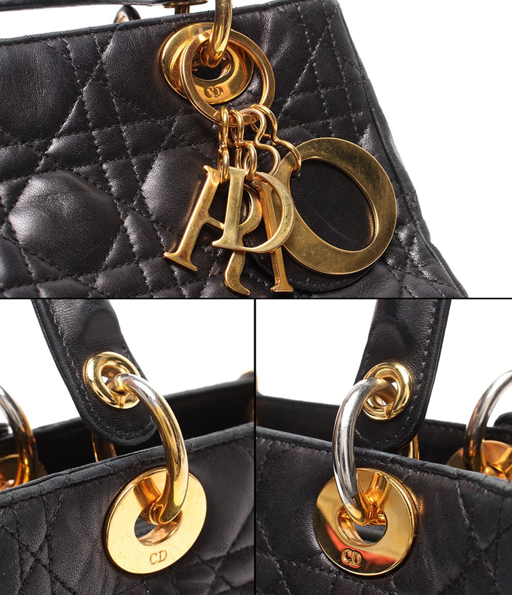 Dior 2-Way Shoulder Bag Dio Cannage LadyChristian