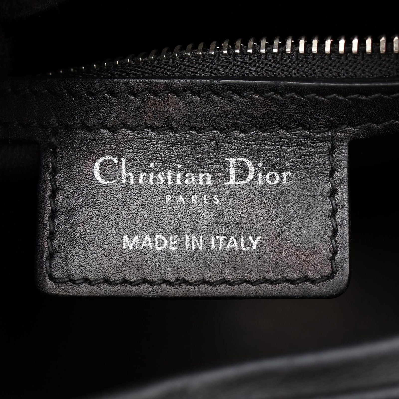 Dior Handbag Lady Dior 2-Way Black Multi Leather Tote
