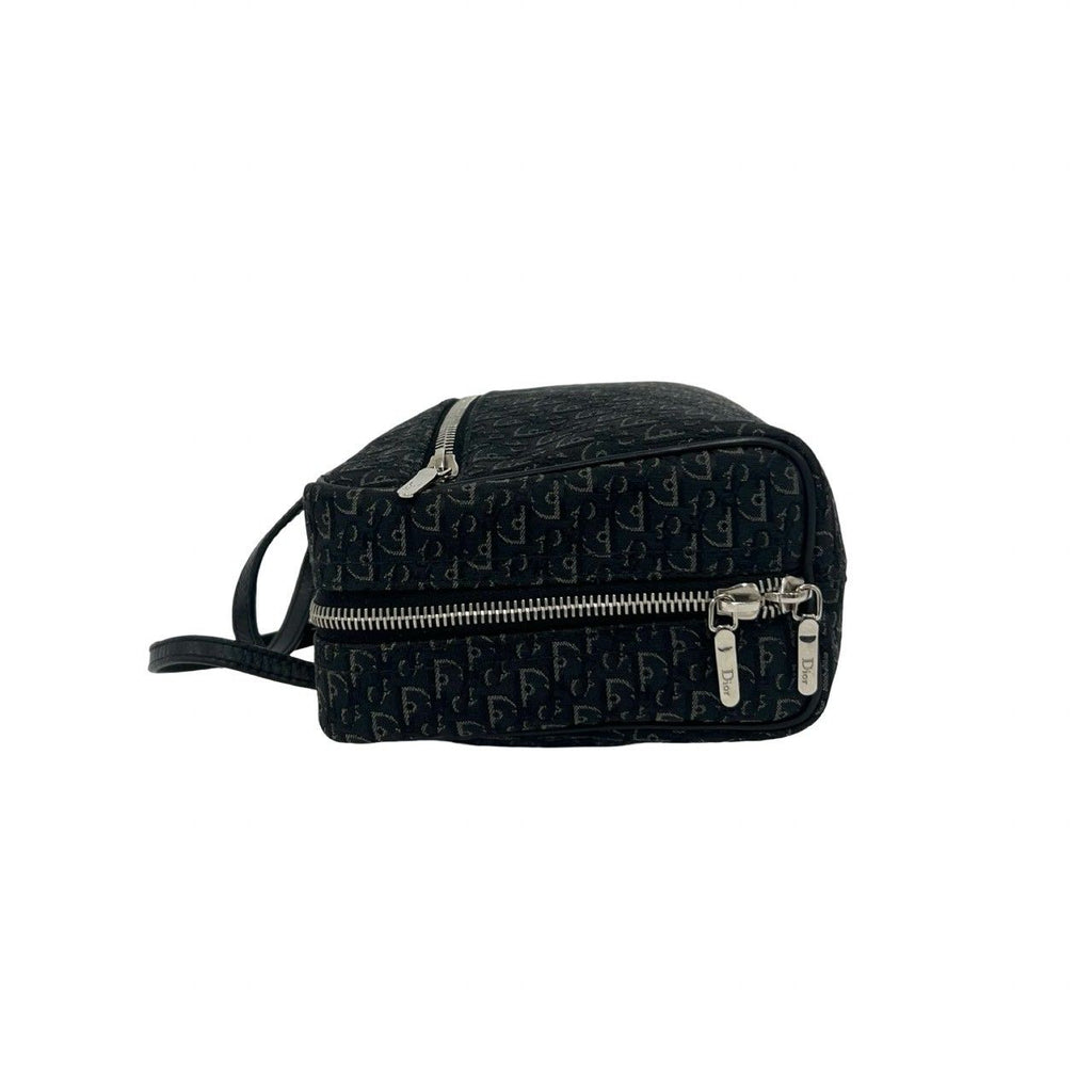 Dior Trotter Canvas Leather Mini Boston Bag Black