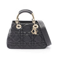 Dior Handbag 95.22 Small 2-Way Black Leather