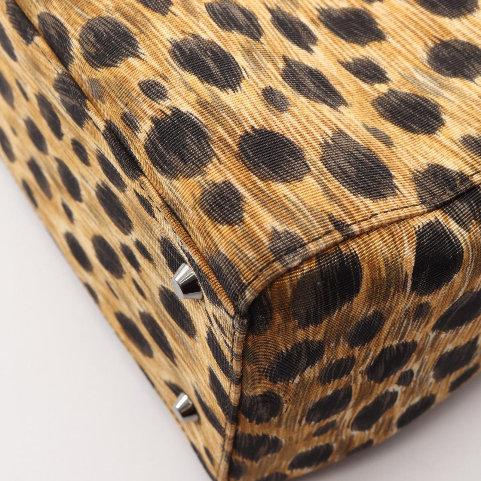Dior Handbag Lady Dior Leopard 2-Way Brown Black Canvas Lady Dior Tote