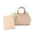 Dior Handbag Toujours Bag Small Beige Leather