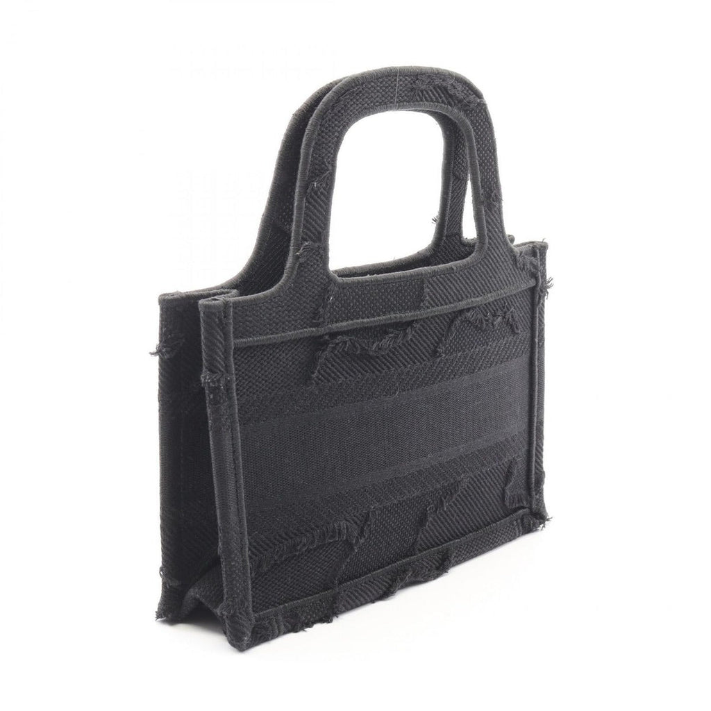 Dior Handbag Book Tote Mini Black Canvas