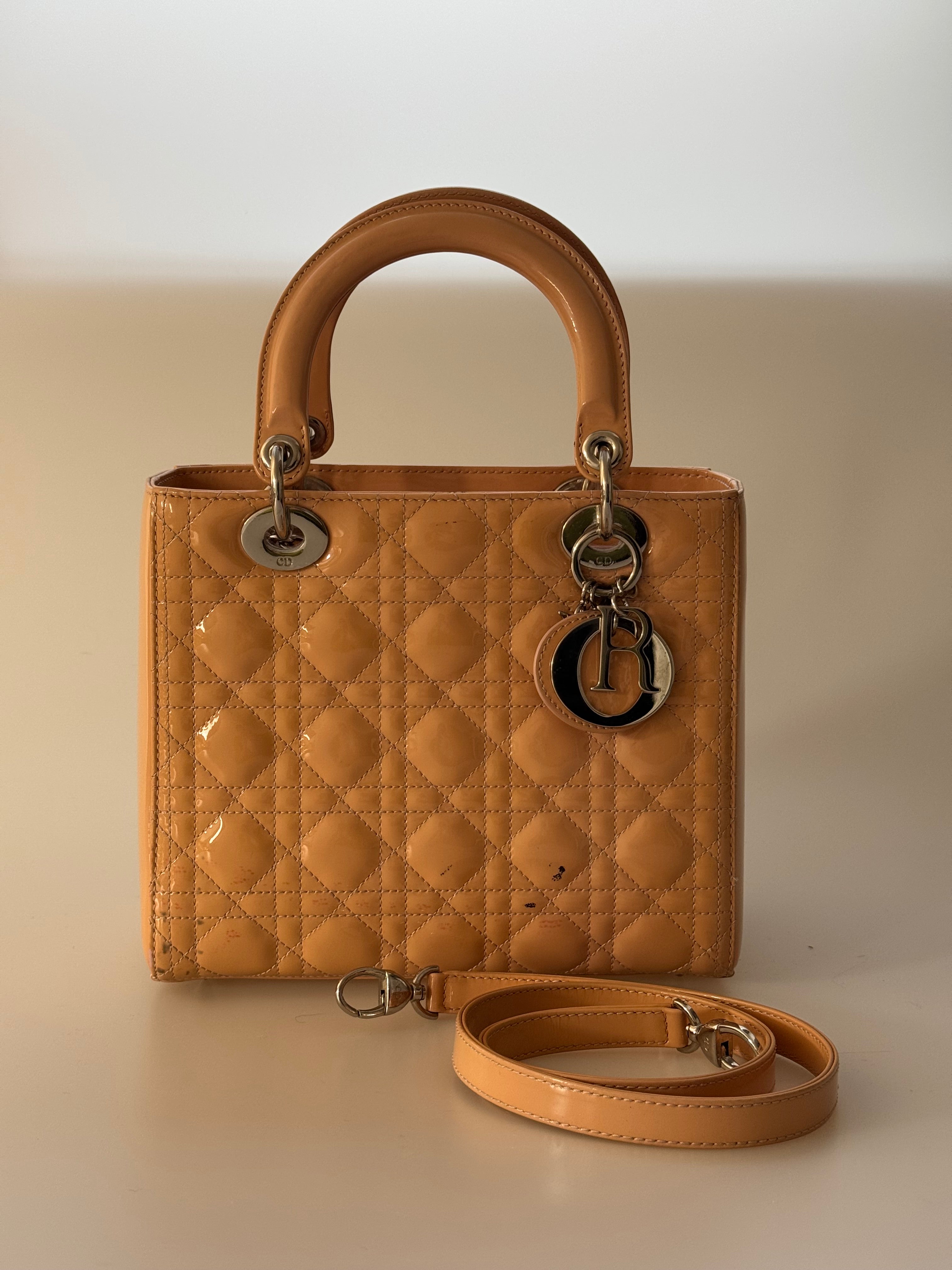 Christian Dior Lady Dior Bag Medium Light Beige