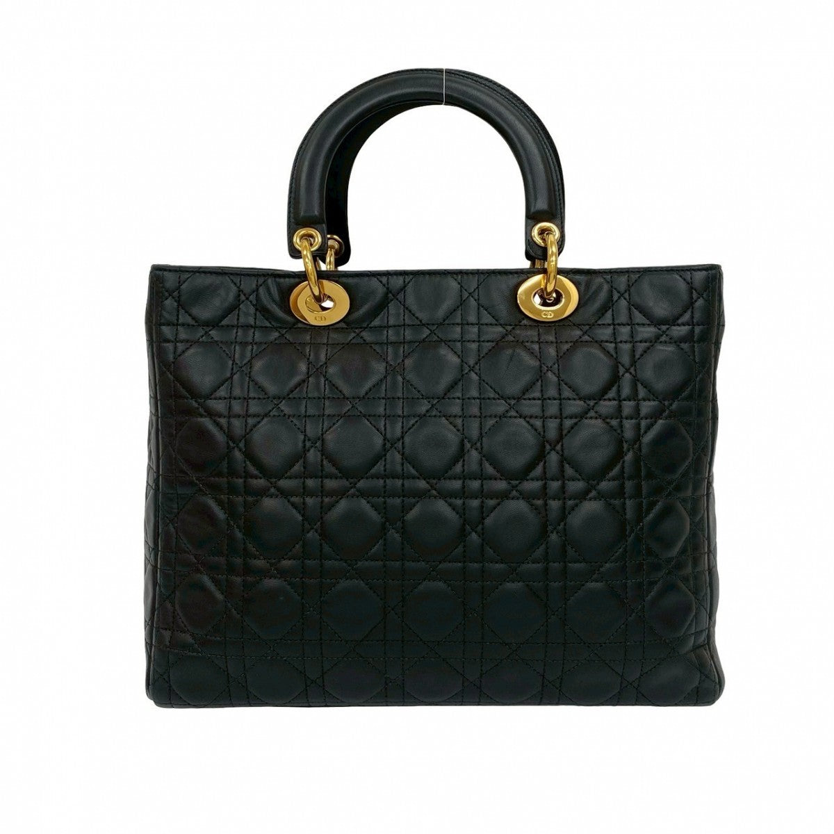 Dior Handbag leather black Lady Dior