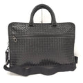 Bottega Veneta 2-Way Shoulder Bag Business Intrecciato Leather Black