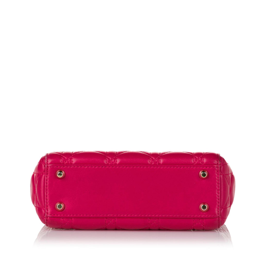 Dior Cannage Dior Lambskin Leather Satchel (SHG-32440)