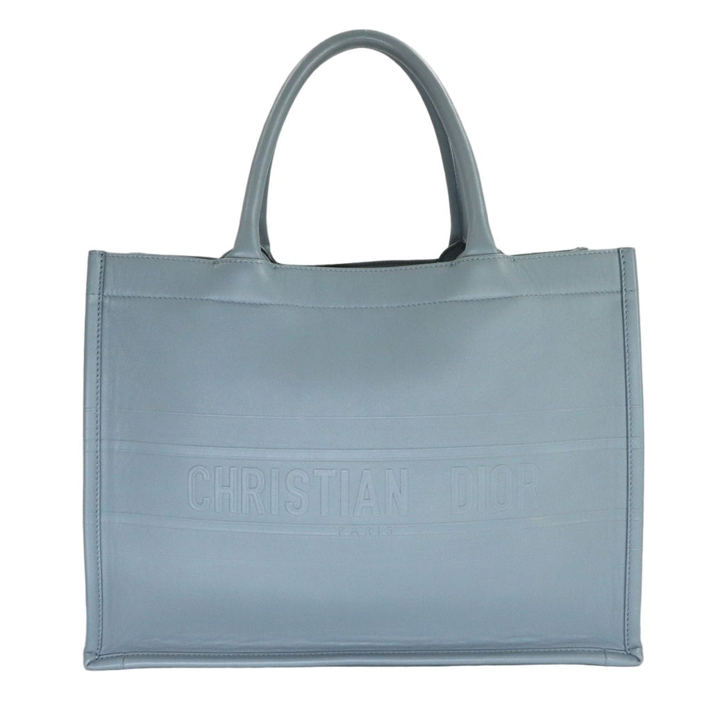 Dior Book Tote Leather Gray