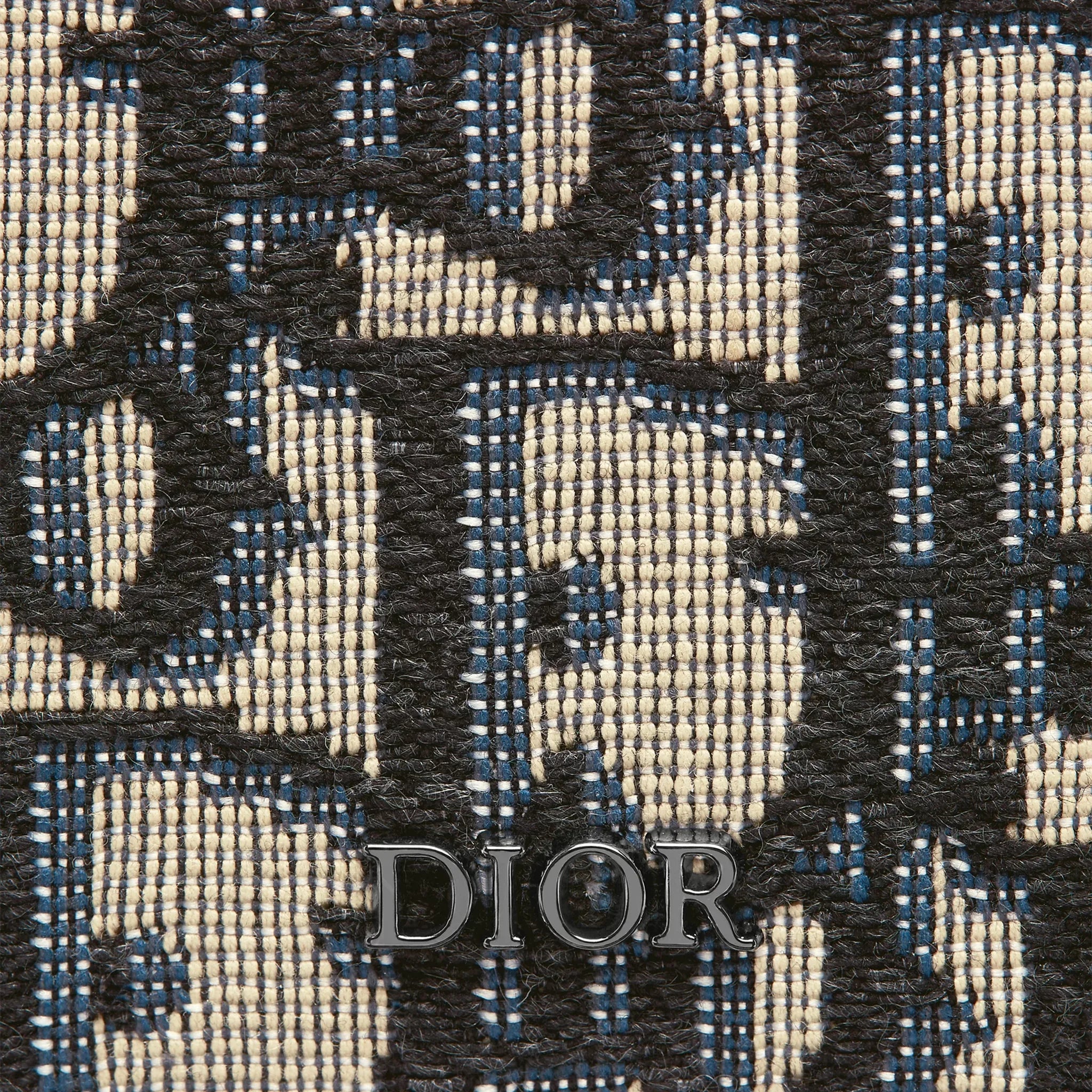 Dior Oblique Jacquard Beige and Black Vertical Bifold Wallet