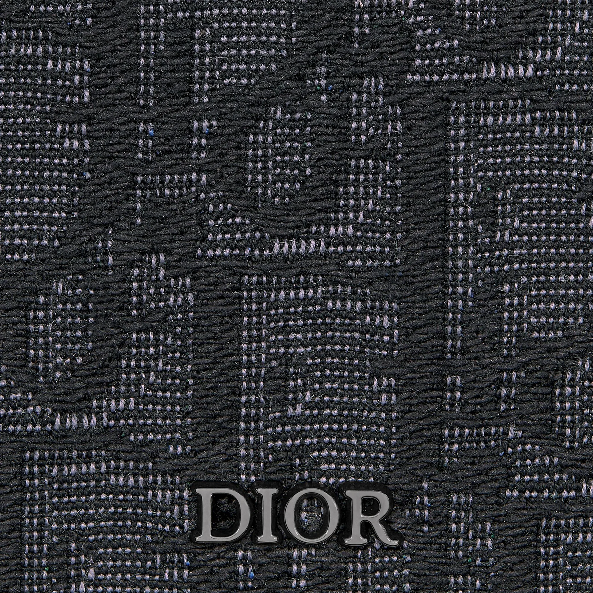 Dior Oblique Jacquard Black Vertical Bifold Wallet