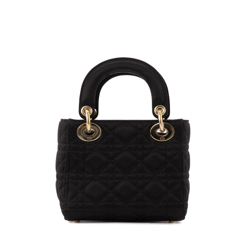 DIOR - Lady Dior Christal Mini Dior handbag in black satin